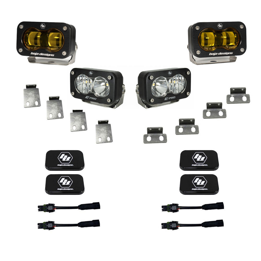 Baja Designs S2 SAE/S2 Fog Pocket Kit Fits 21-On Ford Raptor