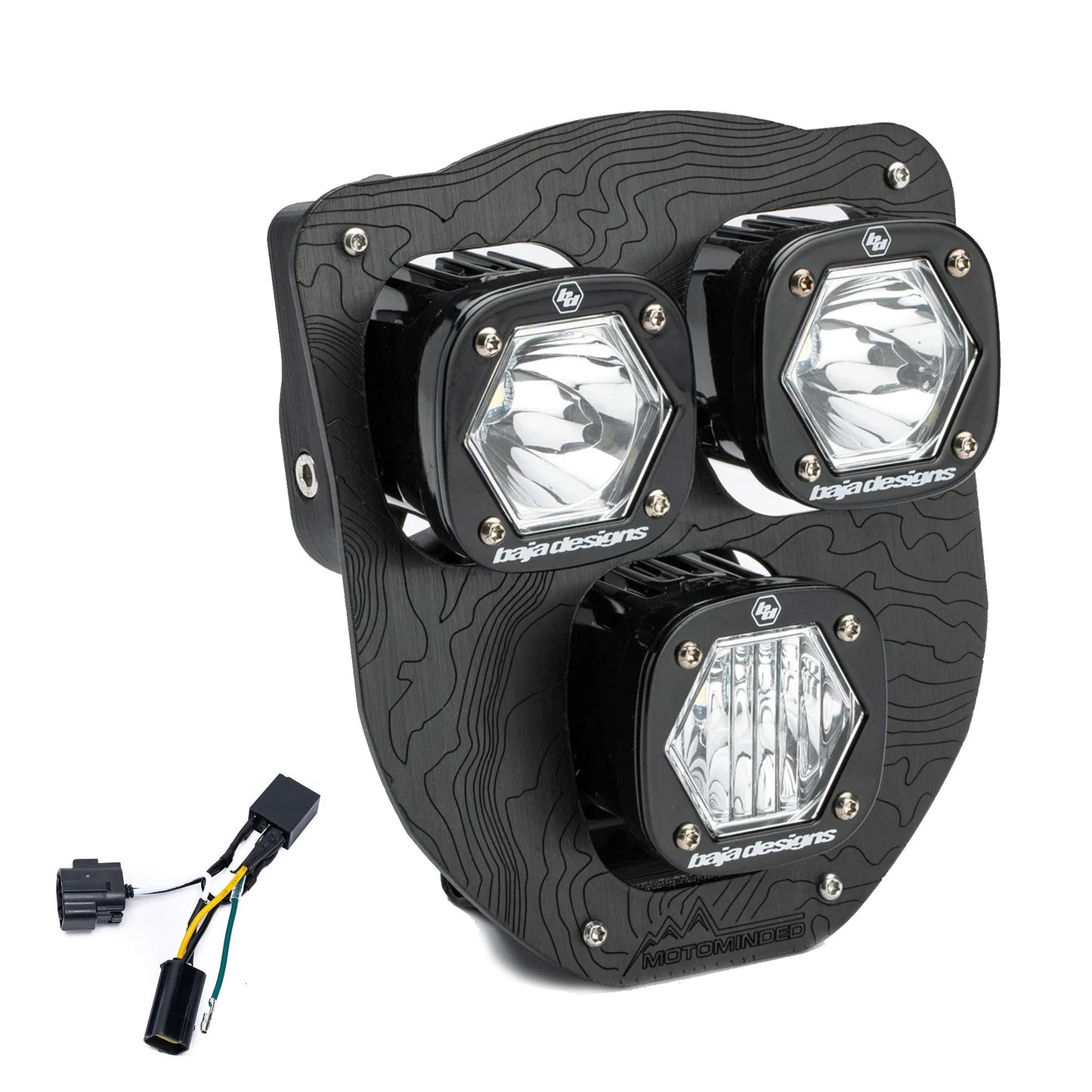 Baja Designs Husqvarna Triple S1 Hydra (D/C) LED Headlight Kit 2024-2025 Husqvarna FE, TE