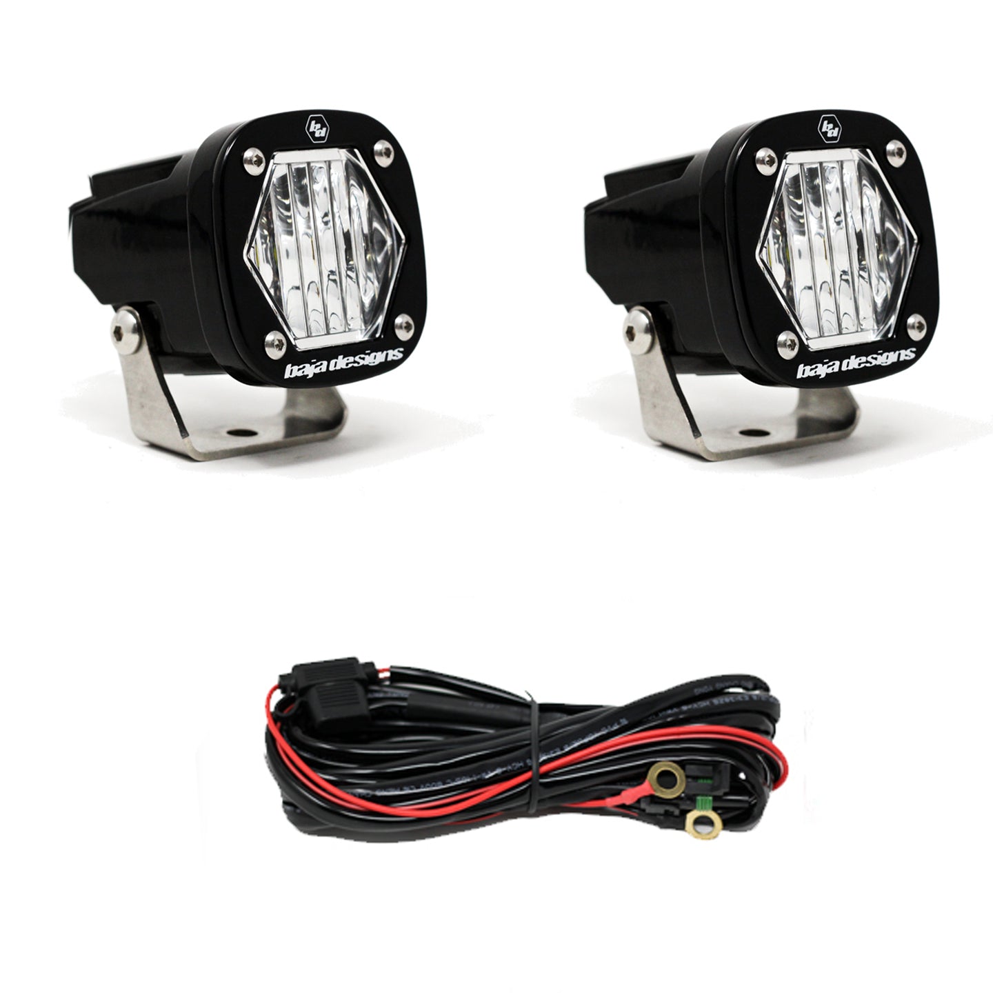 Baja Designs S1 LED Light with Mounting Bracket Pair