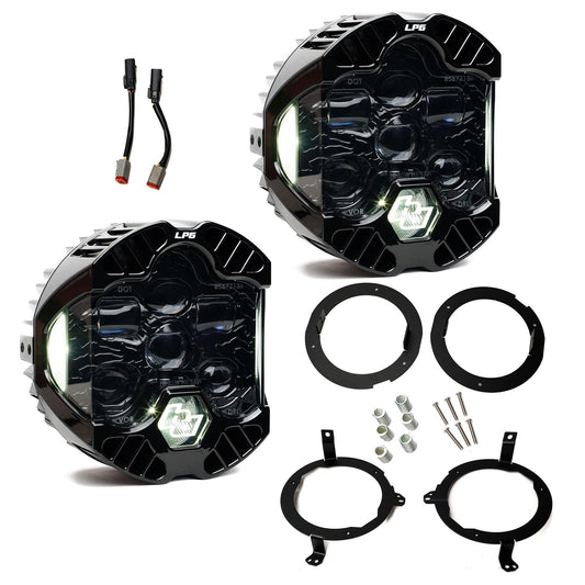 Baja Designs DOT LP6 LED Headlight Kit Jeep 2018-2025 Wrangler JL 2020-2025 Gladiator JT w/LED Headlights