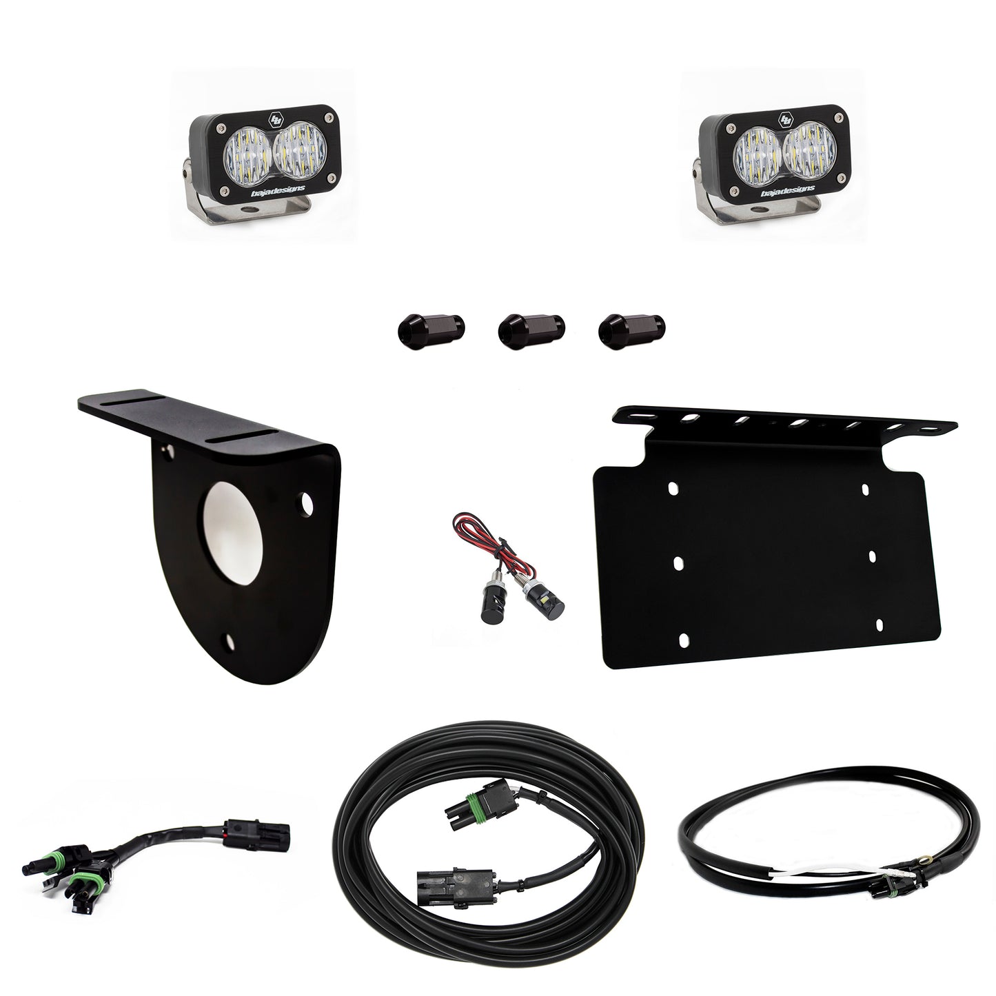 Baja Designs Bronco Dual S2 Sport W/C Reverse Kit w/Lic Plate w/Upfitter 21-Up Ford Bronco