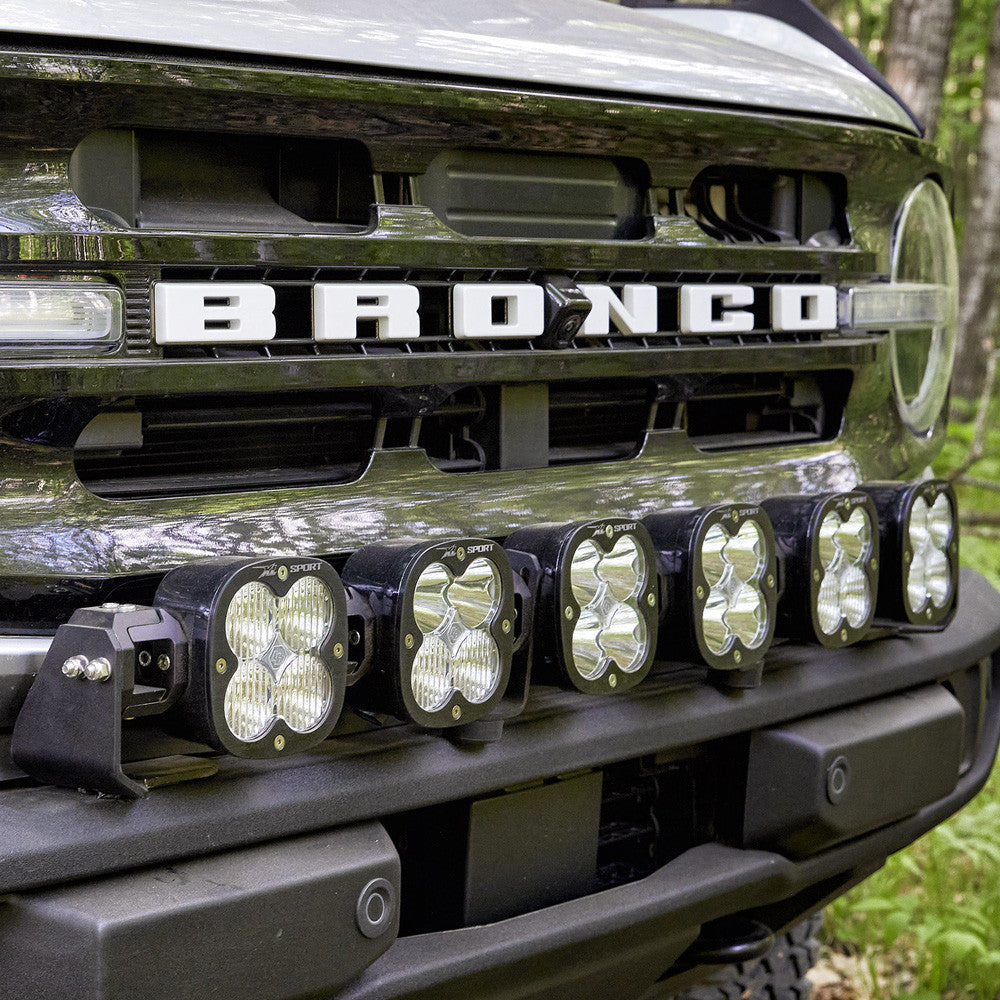 Baja Designs 6 XL Linkable Light Bar Kit Plastic Bumper Mount 21-Up Ford Bronco