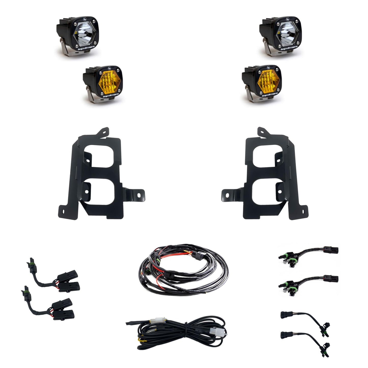 Baja Designs GMC 1500 (19-On) Clear Spot/Amber W/C FPK