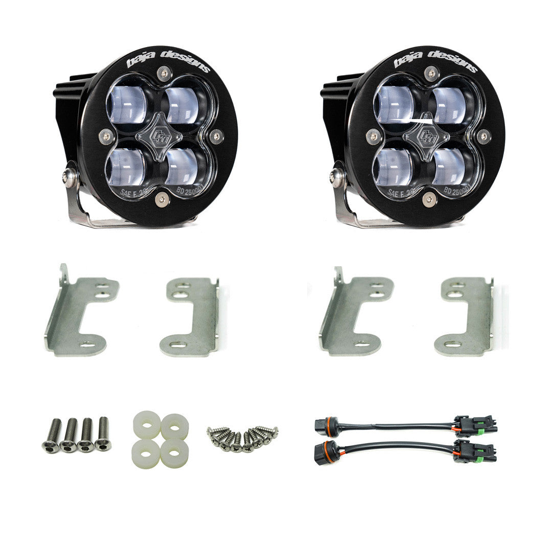 Baja Designs Jeep JK Squadron-R SAE Fog Pocket Light Kit OE Bumper Jeep 2007-09 Wrangler JK