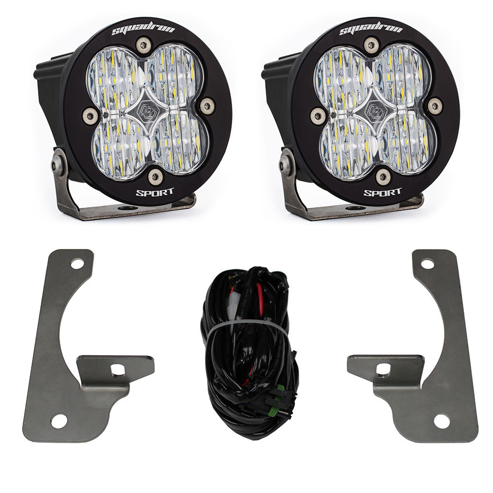 Baja Designs Jeep JK Squadron-R Sport Fog Pocket Light Kit Bumper Jeep 2007-09 Wrangler JK