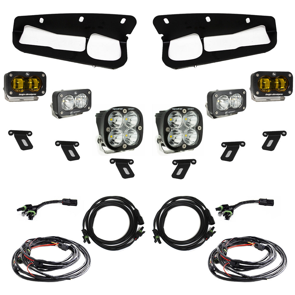 Baja Designs Ford Bronco (21-Present) S2 SAE Amber FPK Sportsmen for OEM Steel Bumper