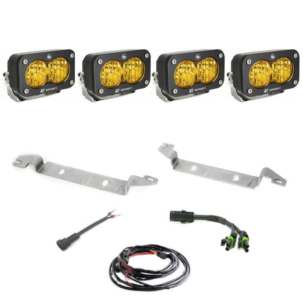 Baja Designs S2 Sport Fog Pocket Kit - 23-Present Toyota Sequoia (Wide Cornering: Baja Amber)