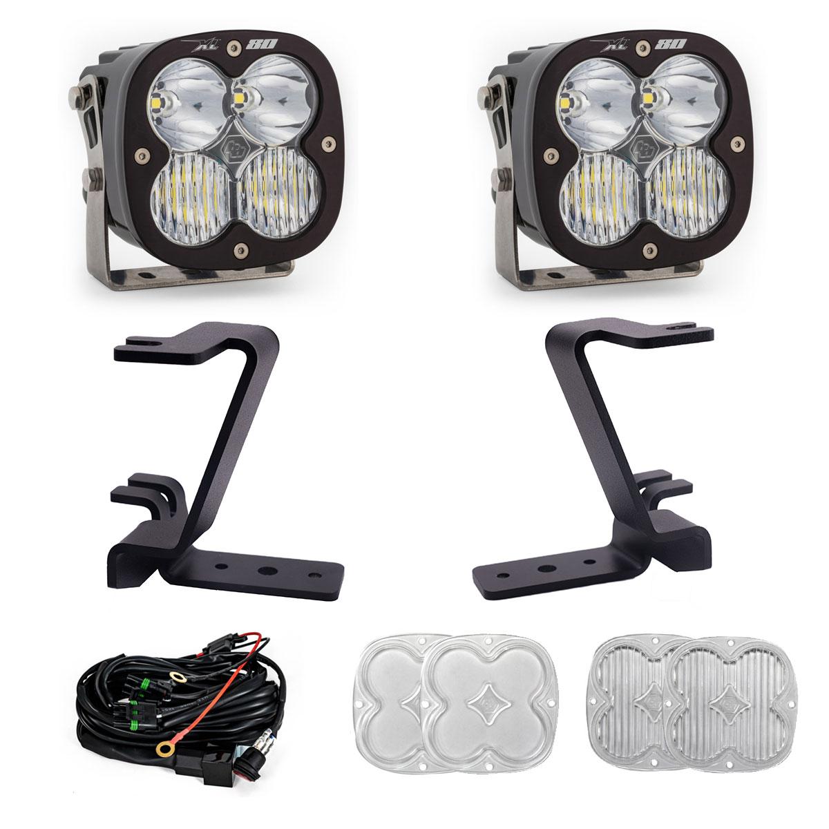 Baja Designs XL80 A-Pillar Kit 2023-On Ford F-250/350 Super Duty Driving/Combo Clear