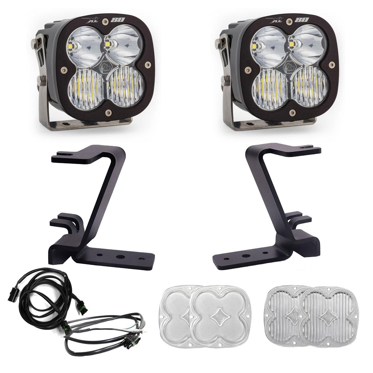 Baja Designs XL80 A-Pillar Kit 2023-On Ford F-250/350 Super Duty Driving/Combo Clear