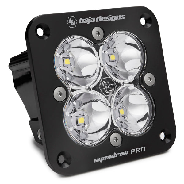 Baja Designs Flush Mount LED Light Pod Black Clear Lens Squadron Pro