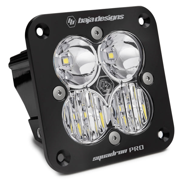 Baja Designs Flush Mount LED Light Pod Black Clear Lens Squadron Pro