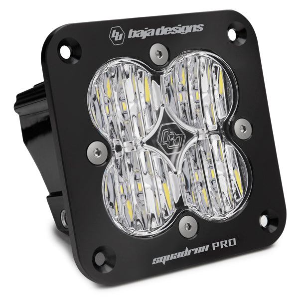 Baja Designs Flush Mount LED Light Pod Black Clear Lens Squadron Pro