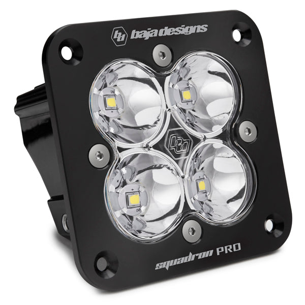 Baja Designs Flush Mount LED Light Pod Black Clear Lens Squadron Pro