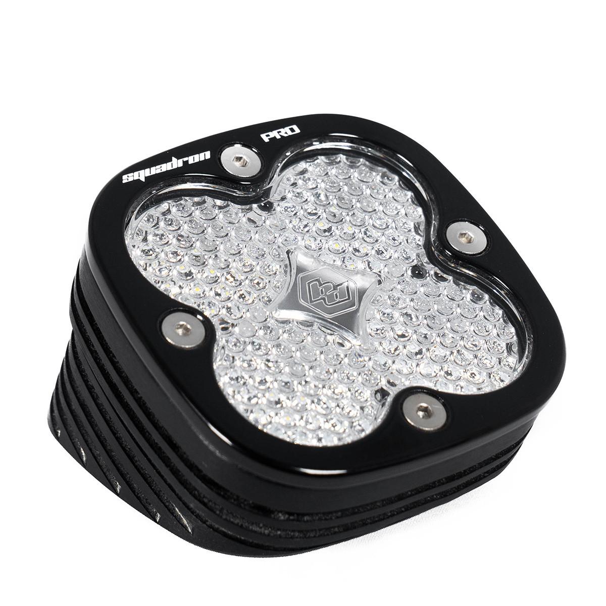 Baja Designs Flush Mount LED Light Pod Angled Black Clear Lens Work/Scene Pattern Squadron Pro