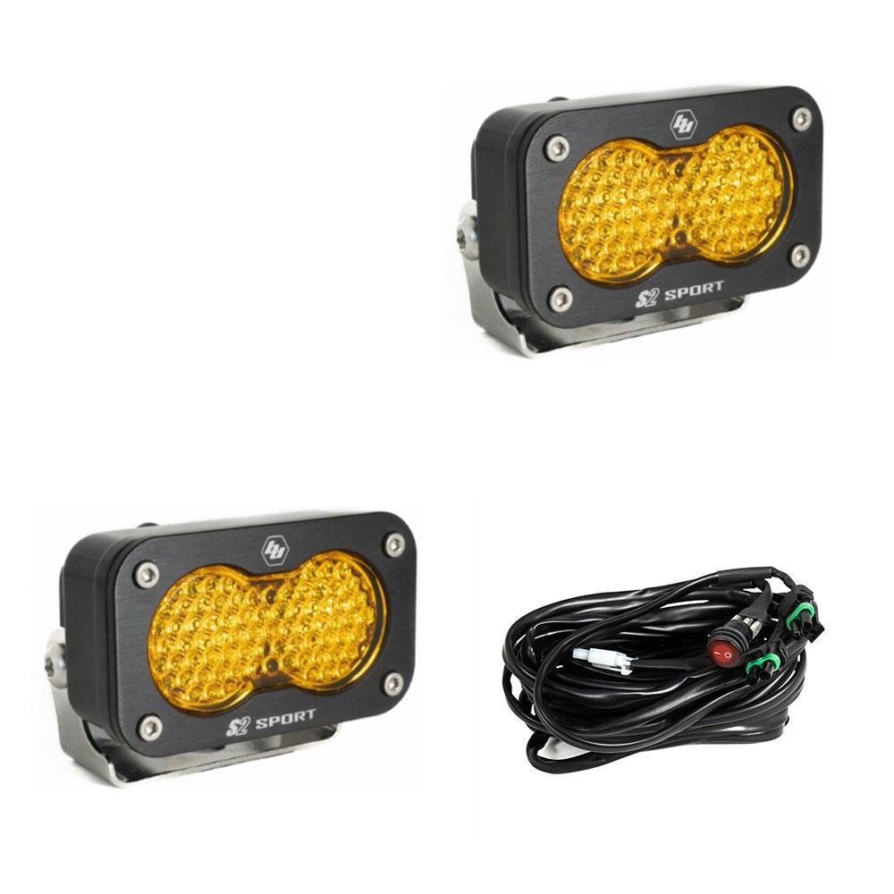 Baja Designs LED Work Light Amber Lens Pair S2 Sport