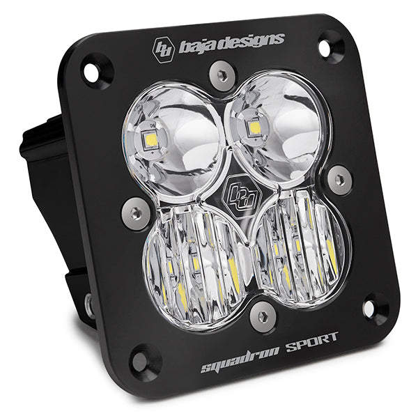 Baja Designs Flush Mount LED Light Pod Black Squadron Sport
