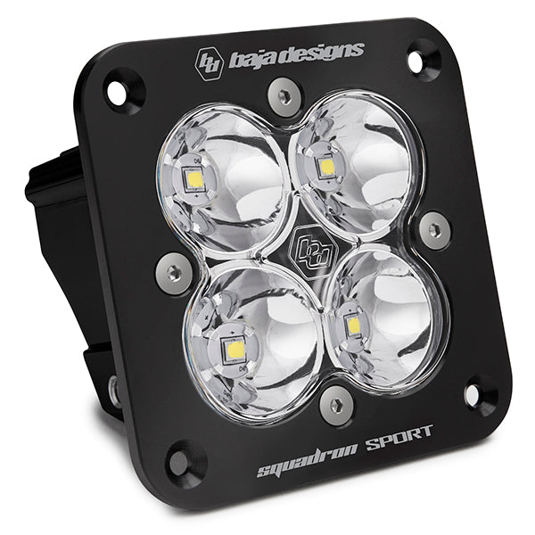 Baja Designs Flush Mount LED Light Pod Black Squadron Sport