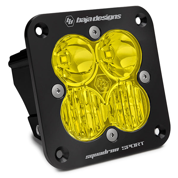 Baja Designs Flush Mount LED Light Pod Black Squadron Sport