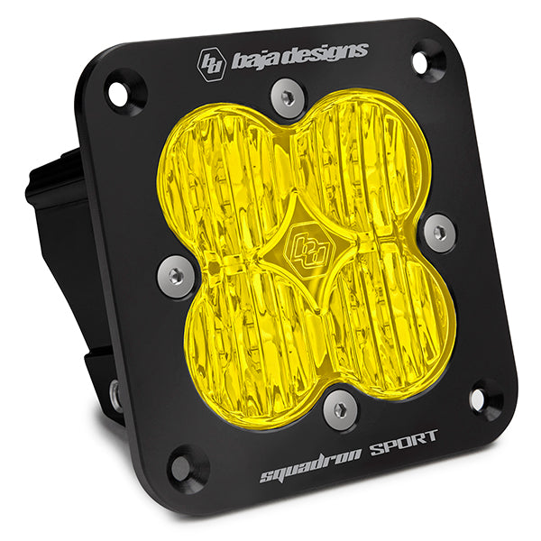 Baja Designs Flush Mount LED Light Pod Black Squadron Sport