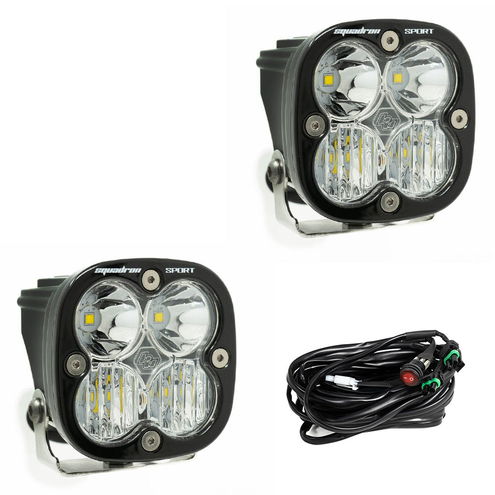 Baja Designs LED Light Pods Clear Lens Pair Squadron Sport