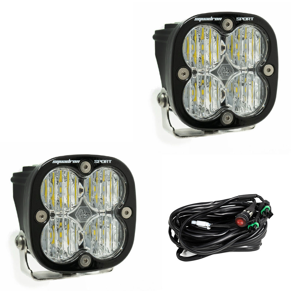Baja Designs LED Light Pods Clear Lens Pair Squadron Sport
