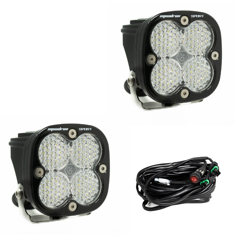 Baja Designs LED Light Pods Clear Lens Pair Squadron Sport
