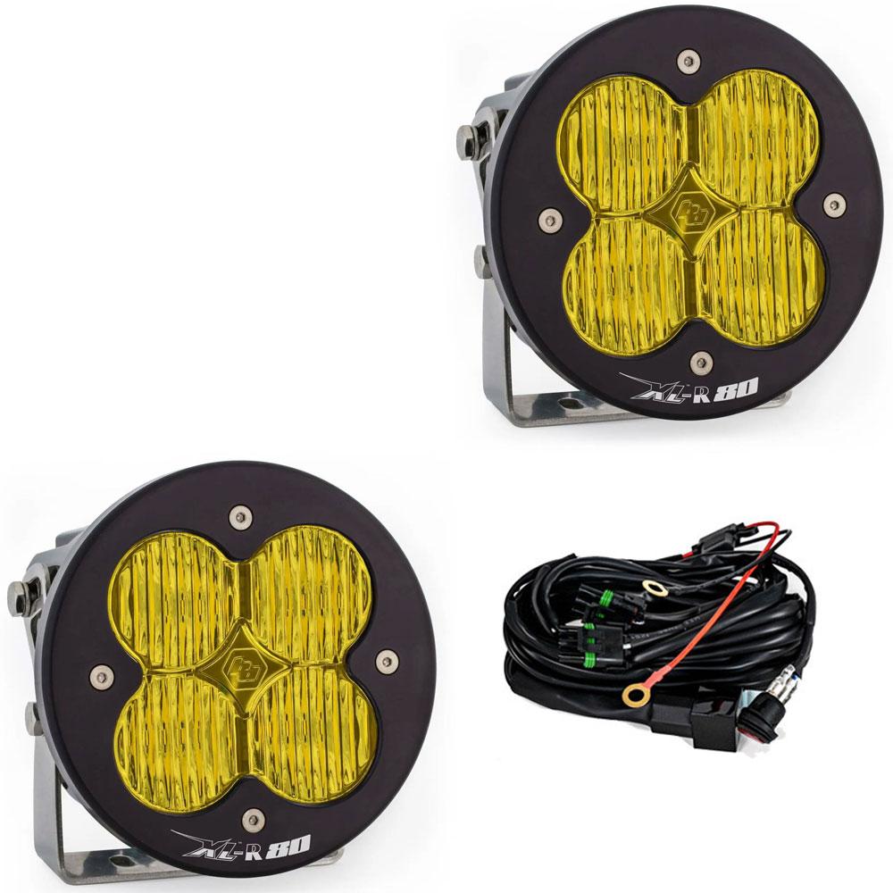 Baja Designs LED Light Pods Amber Lens Pair XL R 80 Series