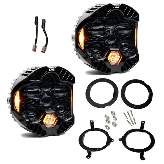 Baja Designs DOT LP6 LED Headlight Kit Jeep 2018-2025 Wrangler JL 2020-2025 Gladiator JT w/LED Headlights
