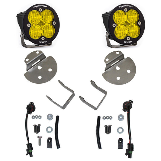 Baja Designs Squadron-R Sport Fog Pocket Kit - 15-19 Colorado/Canyon / Silverado/Sierra 2500HD/3500HD (Wide Cornering; Amber)