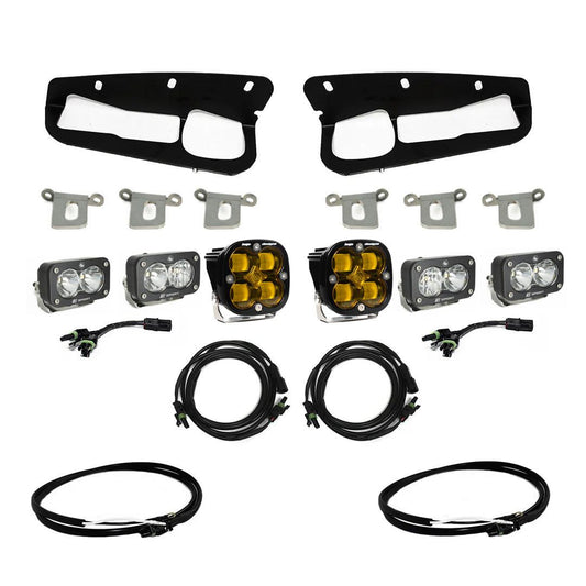 Baja Designs Bronco Amber SAE Fog Pocket Kit 21-Up Ford Broncow/Upfitter
