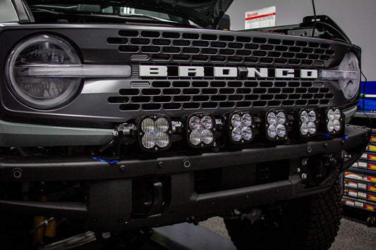 Baja Designs 6 XL Linkable LIght Bar Kit Plastic Bumper Mount w/Upfitter 21-Up Ford Bronco