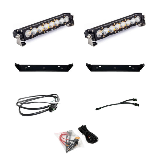 Baja Designs 10 Inch S8 D/C Clear Behind Grill Kit fits 21-On Ford Raptor