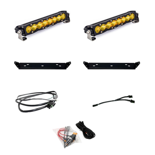 Baja Designs 10 Inch S8 D/C Amber Behind Grill Kit fits 21-On Ford Raptor