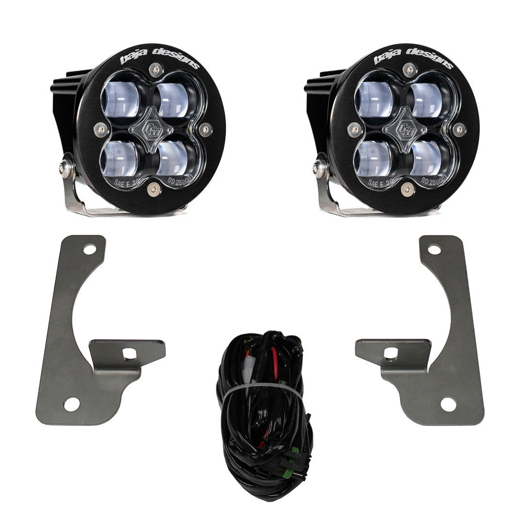 Baja Designs Jeep JK Squadron-R SAE Fog Pocket Light Kit Premium Bumper Jeep 2007-09 Wrangler JK