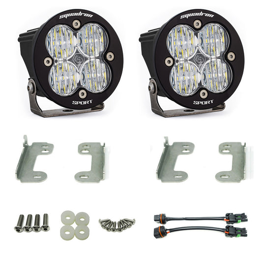 Baja Designs Jeep JK Squadron-R Sport Fog Pocket Light Kit Bumper Jeep 2007-09 Wrangler JK