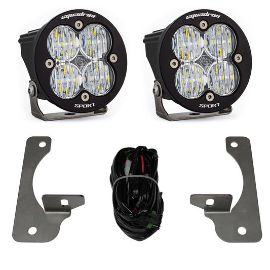 Baja Designs Jeep JK Squadron-R Sport Fog Pocket Light Kit Bumper Jeep 2007-09 Wrangler JK