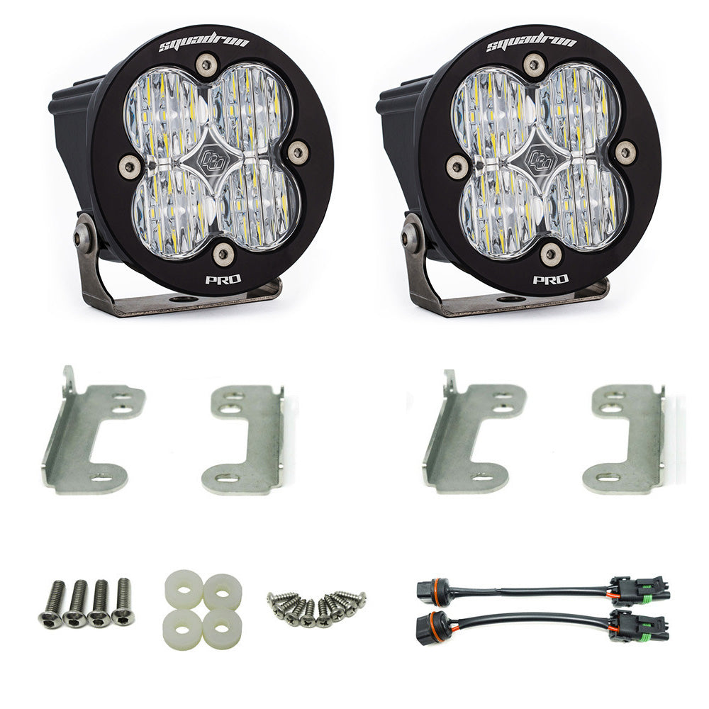 Baja Designs Jeep JK Squadron-R Pro Fog Pocket Light Kit Bumper Jeep 2007-09 Wrangler JK