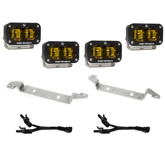 Baja Designs 2022-Present Toyota Tundra S2 SAE Amber OEM Fog Replacement Kit