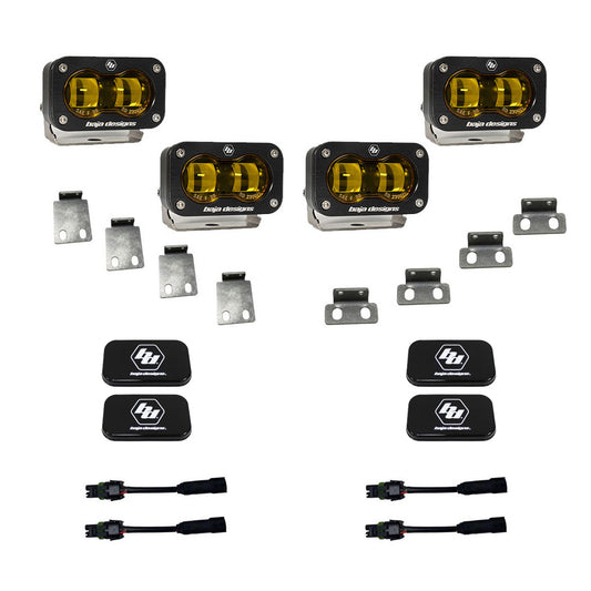 Baja Designs S2 SAE Amber Fog Pocket Kit Fits 21-On Ford Raptor
