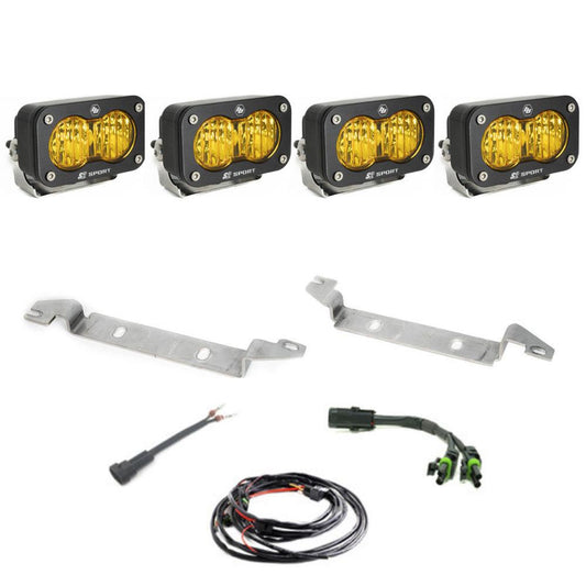 Baja Designs S2 Sport Fog Pocket Kit - 23-Present Toyota Sequoia (Wide Cornering: Baja Amber)