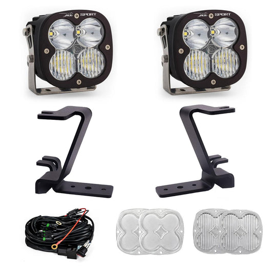 Baja Designs XL Sport A-Pillar Kit 2023-On Ford F-250/350 Super Duty Driving/Combo Clear Toggle Wiring