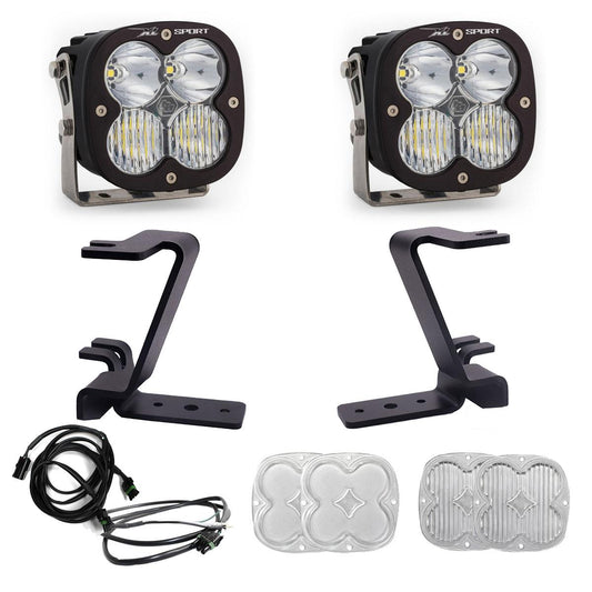 Baja Designs XL Sport A-Pillar Kit 2023-On Ford F-250/350 Super Duty Driving/Combo Clear Toggle Wiring