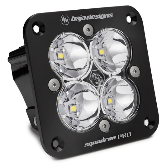 Baja Designs Flush Mount LED Light Pod Black Clear Lens Squadron Pro