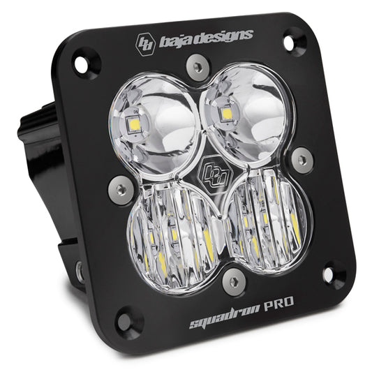 Baja Designs Flush Mount LED Light Pod Black Clear Lens Squadron Pro