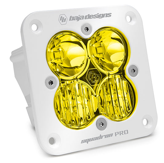 Baja Designs Flush Mount LED Light Pod White Amber Lens Squadron Pro