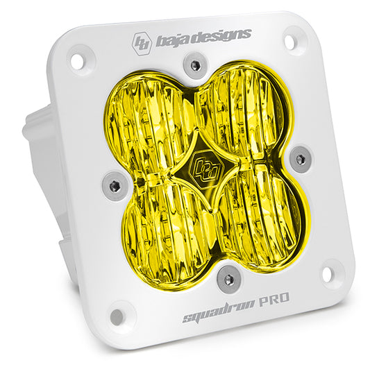 Baja Designs Flush Mount LED Light Pod White Amber Lens Squadron Pro