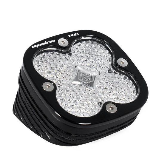 Baja Designs Flush Mount LED Light Pod Angled Black Clear Lens Work/Scene Pattern Squadron Pro
