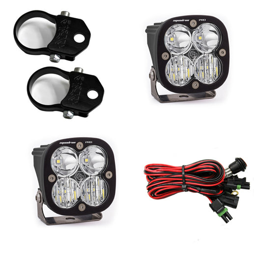 Baja Designs LED Light Pods Kit W/A Pillar Mounts Harness Squadron Pro