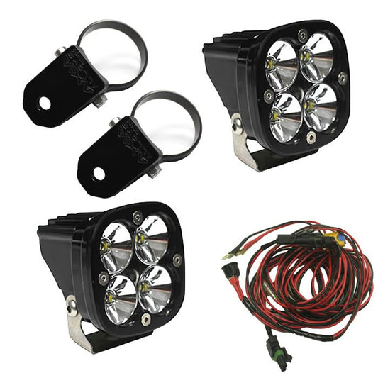 Baja Designs LED Light Pods Kit W/A Pillar Mounts Harness Squadron Pro