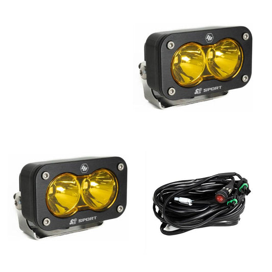 Baja Designs LED Work Light Amber Lens Pair S2 Sport